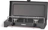Enders Campingkocher CANBERRA 2, Gaskocher, 2-flammig, 2 Edelstahlbrenner 2x2,3kW, Betrieb mit Gasflasche oder Schraubkartusche möglich, 4,6kW Gesamtleistung, Topfrost, abnehmbarer Deckel, #1790