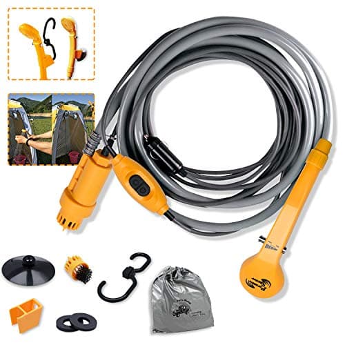 NAIZY Campingdusche mit Pumpe 12V Camping