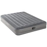 Intex 64114 - Luftbett Selbstaufblasend Doppelbett Dura-Beam Prestige Mid-Rise, mit integrierter USB-Elektropumpe, Geeignet für 2 Person, PVC, Grau, 152x203x30 cm