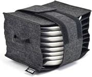 Tellerhalter aus recycelten Plastikflaschen für 8 Teller (grau) - Geschirr-Aufbewahrung Organizer für Schublade, Wohnmobil (Camping), Regal & Schrank - Geschirrhalter Ordnungssystem