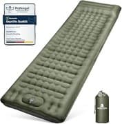 WARMTUYO Isomatte Camping, 12CM Verdicktes Aufblasbare Matratze Kleines Packmaß, Wasserdicht Luftmatratze Outdoor mit Fußpressepumpe und Kissen, Anti-Ripstop Schlafmatte für Wandern und Strand