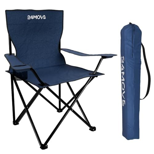 24MOVE® Faltstuhl blau Campingstuhl Anglerstuh