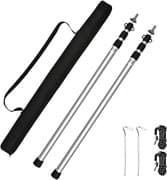 Tiandirenhe Teleskopstange für Zelte, Markise Stangen, Zeltstangen Teleskop, Aluminium Baldachinstütze Teleskop 95-234 cm, Camping Zelt Pole, Campingstangen für Planen Markise Baldachin Veranda