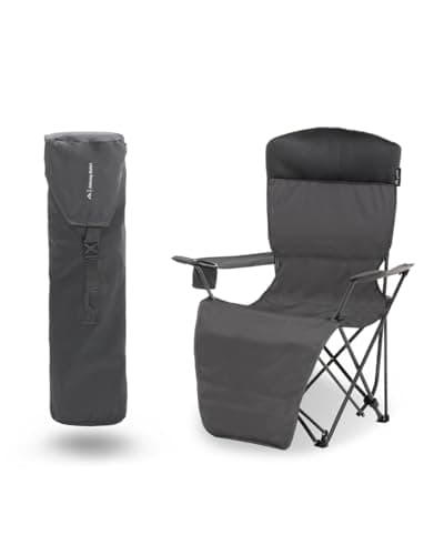 qeedo Johnny Relax Campingstuhl mit Liegefunktion, bis 105 kg belastbar, Faltstuhl mit Fußablage, Getränkehalter, bequemer, Verstellbarer Angelstuhl oder Festivalstuhl