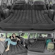 Auto Luftmatratze SUV aufblasba aufblasbare Camping Combo Portable, abnehmbar aufblasba Matratze für Reisen Camping Outdoor-Aktivität, mit 2 Kissen und Inflator (Schwarz)