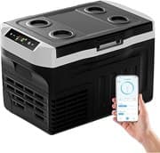 EUHOMY 21L Kompressor Kühlbox -20℃~20℃, 12V Auto-Kühlschrank, Tragbarer Gefrierschrank 12/24V DC 220-240V AC, mit APP-Steuerung für Camping, Reisen, LKW, Haus