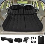 YOOHBERRYS Auto Matratze, 200 * 125cm SUV Auto Luftmatratze mit Luftpumpe, 2 Kissen, Rücksitz Luftmatratze Kissen, Verdickte Beflockung Aufblasbare Auto Bett Kofferraum für Camping
