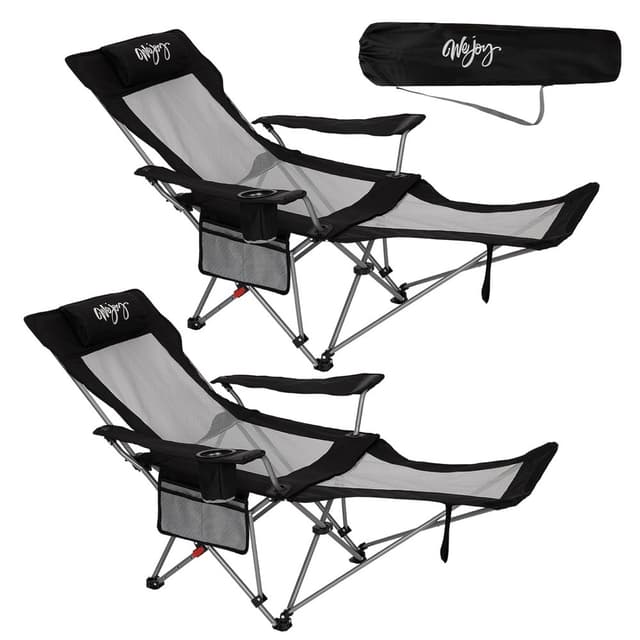 #WEJOY Campingstuhl mit Fußstütze