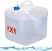 Wasserkanister Faltbar 20L mit Hahn | EIN Extra Dichtungsdeckel | Abflussrohr 12cm für Indoor Outdoor Camping
