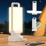 Eventek Solar Campinglampe 8000mAh, Ultrahelle Faltbare LED Camping Licht mit 3 Modi und Touch-Steuerung, IPX5 Zeltlampe Aufladbar für Stromausfälle, Camping, Wandern, Notfälle