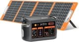 FlashFish 300W Tragbares Powerstation mit Solarpanel 100W, 179,2Wh LiFePO4 Akku, Schnellladung 0–80% in 1 Std, EPS-Funktion,Multifunktions Solar Generator für Camping, Draußen, Reisen, Notfälle