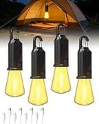 Bonlux Campinglampe Solar, Camping Lampe LED Aufladbar USB, IP65 Wasserdicht Outdoor Zeltlampe, Warmweißem Licht Dimmbar Wiederaufladbare Glühbirne für Camping, Wandern, Stromausfälle, Notfälle