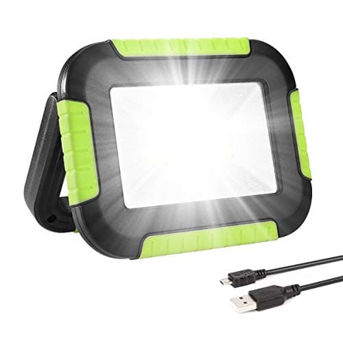 LE 10W Campinglampe, superhell 1000lm Wiederaufladbare Arbeitsleuchte mit 4400mAh Powerbank, Dimmbar Baustrahler mit 3 Lichtmodi, für Stromausfällen, Zelt, Camping, Notfall usw