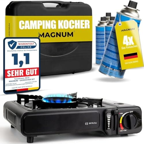 MAGNUM® Gaskocher inkl. 4x Gaskartuschen