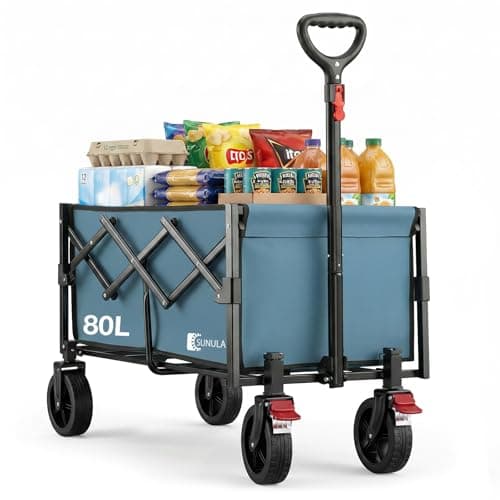 SUNULA Bollerwagen Faltbar Klein 80L 100KG
