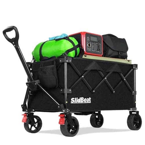 SLIDBEAT Bollerwagen Faltbar mit Bremsen