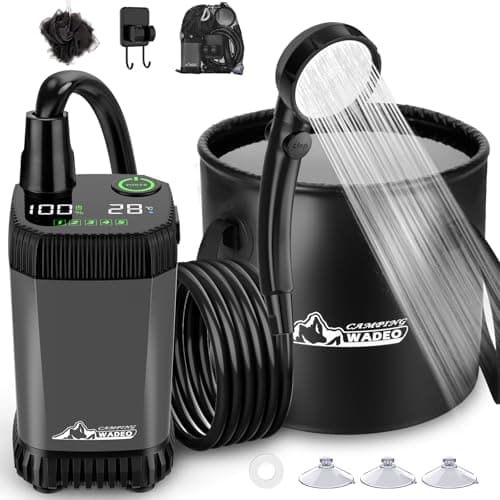 WADEO Tragbare Campingdusche
