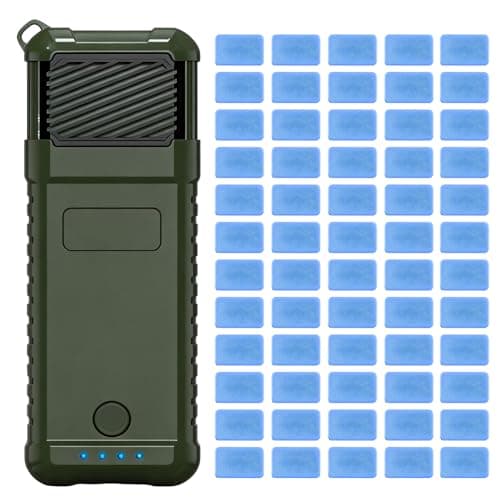 3 in 1 Elektrischer Mückenschutz Camping Outdoor mit 60 Tabletten, Elektrischer Fliegenvernichter mit Camping Laterne Doppelseitiges Insektenschutzmittel mit Power Bank Funktion für Outdoor Terrasse