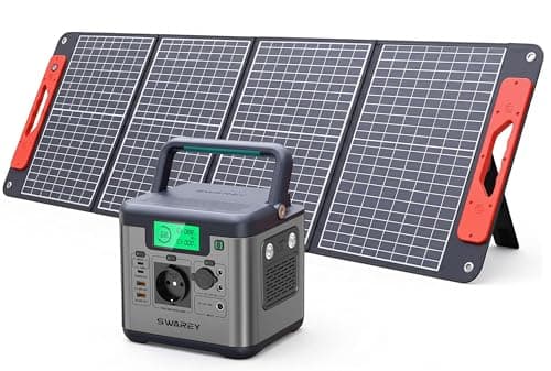 SWAREY Tragbare Powerstation S550 mit 100W Solarpanel, 555Wh Solargenerator