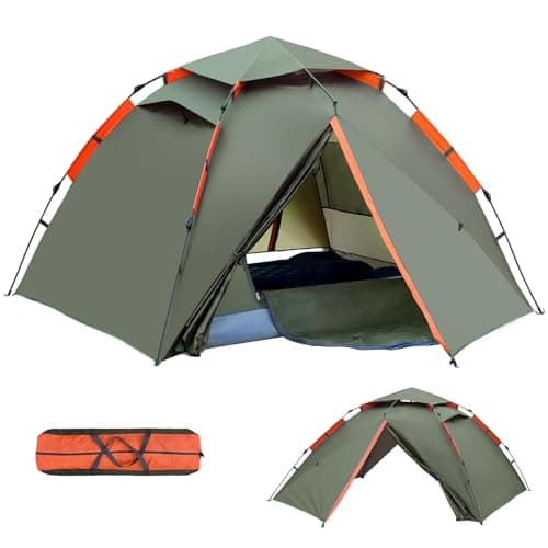 Zelt Pop Up,Camping Zelt Automatisches 2-4 Mann Personen Kuppelzelt 300x240x145 Wasserdicht Winddicht Campingzelt Quick Up Tent Wurfzelt mit Abnehmbarer Zelte für Familien